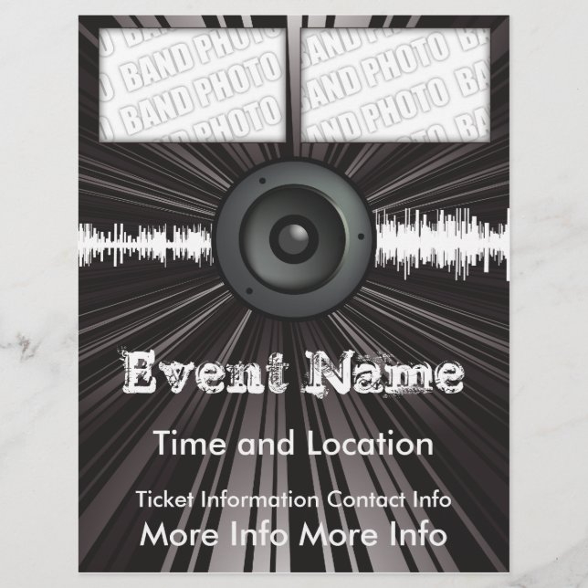 Högtalarbyte för musikens händelseutlösare reklamblad (Framsidan)