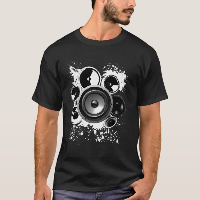 Högtalare Bygger Electronics Ljud Frequency Subwo T Shirt (Framsida)