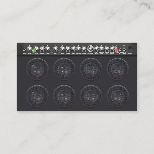 Högtalare för förstärkare ljud Ingenjör Visitkort (Framsida)