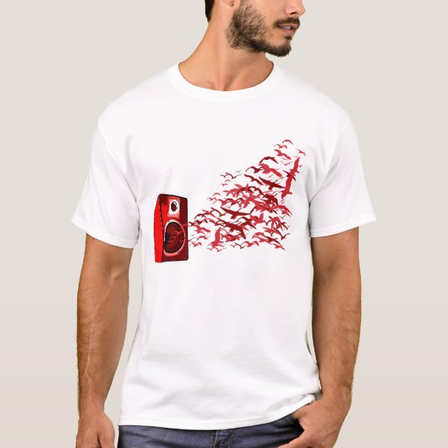 Högtalarefåglar T Shirt (Framsida)