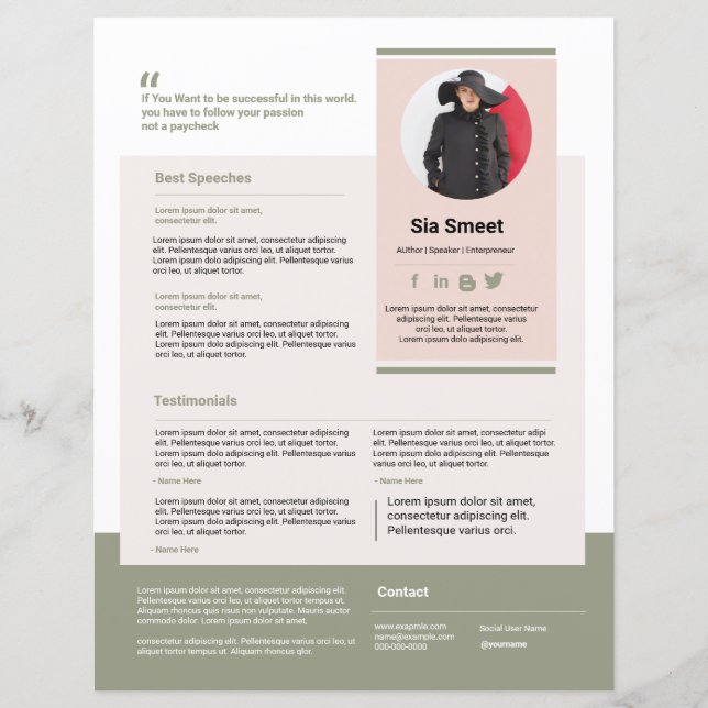 Högtalarmall 1 Lakan (Framsida)