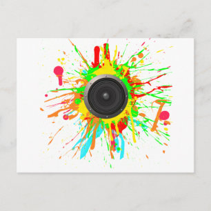 Högtalarplatter - DJ Music Disk Jockey Audio Vykort