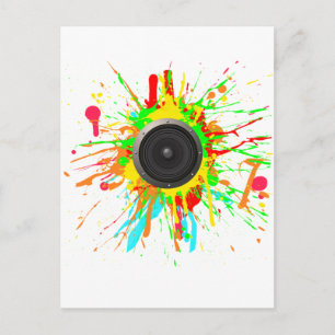 Högtalarplatter - DJ Music Disk Jockey Audio Vykort