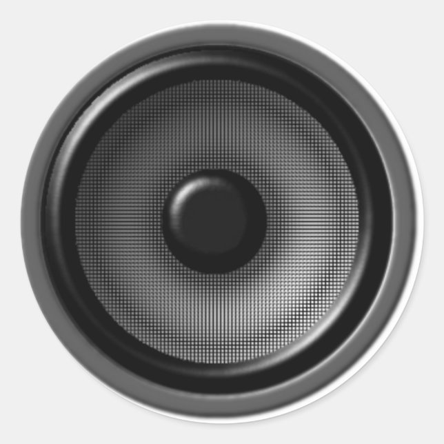 Högtalarstiftare Runt Klistermärke (Framsida)