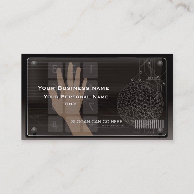 Högteknologisk teknologivisitkort visitkort (Framsida)
