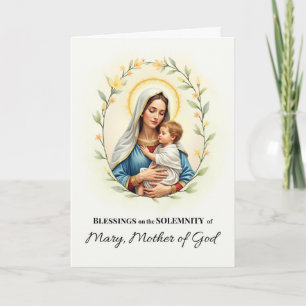 Högtid för Maria Gudsmoder Vårdag Blessing Kort