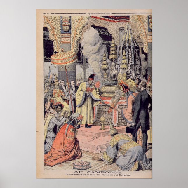 Högtidlig kremering av Kung Norodom I Poster (Framsidan)