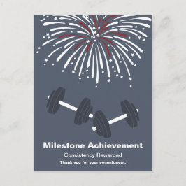 Högtidlig milstolpe tack för ditt engagemang vykort