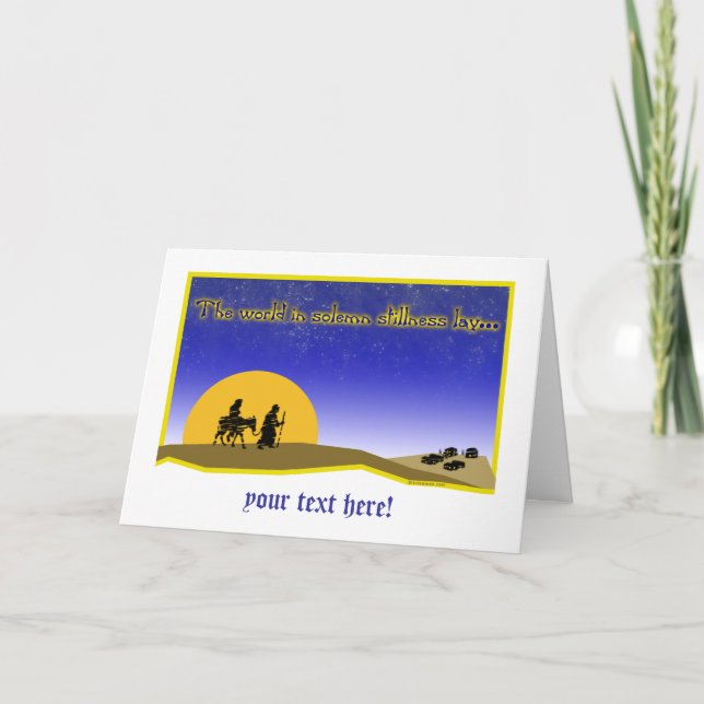 Högtidlig Stillnessjulkort Helgkort (Framsida)