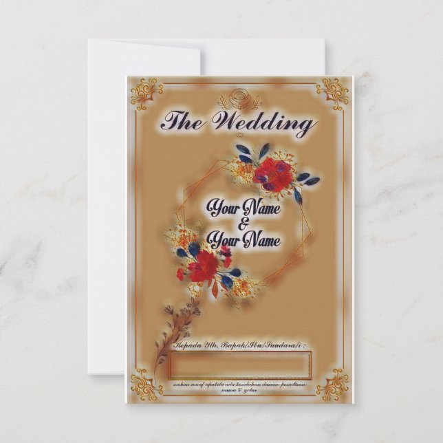 Högtidlighålla den glädjande unionen med vår Speci Inbjudningar (Framsida)