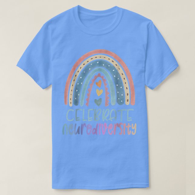 Högtidlighålla den neurologiska mångfalden Autism  T Shirt (Design framsida)