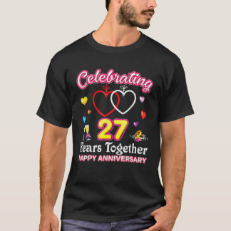 Högtidlighållande av 27 år Tillsammans Lycklig 27: T Shirt