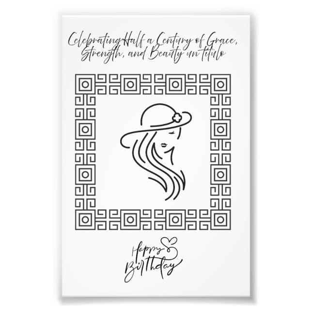 Högtidlighållande av 50 års Grace och skönhet Fototryck (Framsidan)