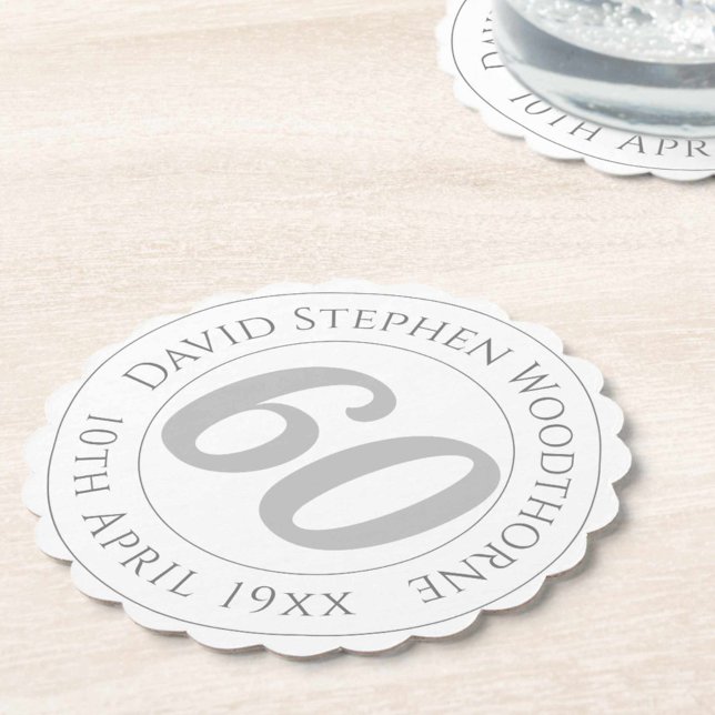 Högtidlighållande av 60:e födelsedag underlägg papper (Skapare uppladdad)