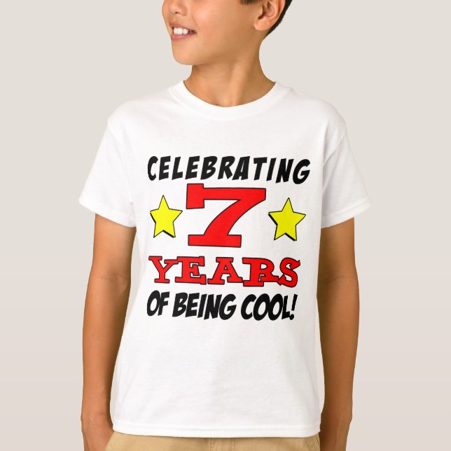 Högtidlighållande av 7 års Coola T-shirt (Framsida)