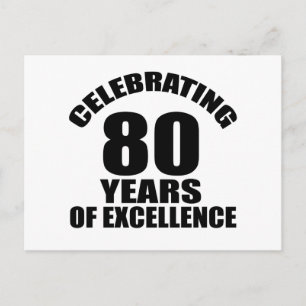 Högtidlighållande av 80 års födelsedag vykort