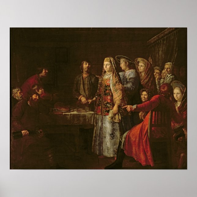 Högtidlighållande av Bröllop-avtalet 1777 Poster (Framsidan)