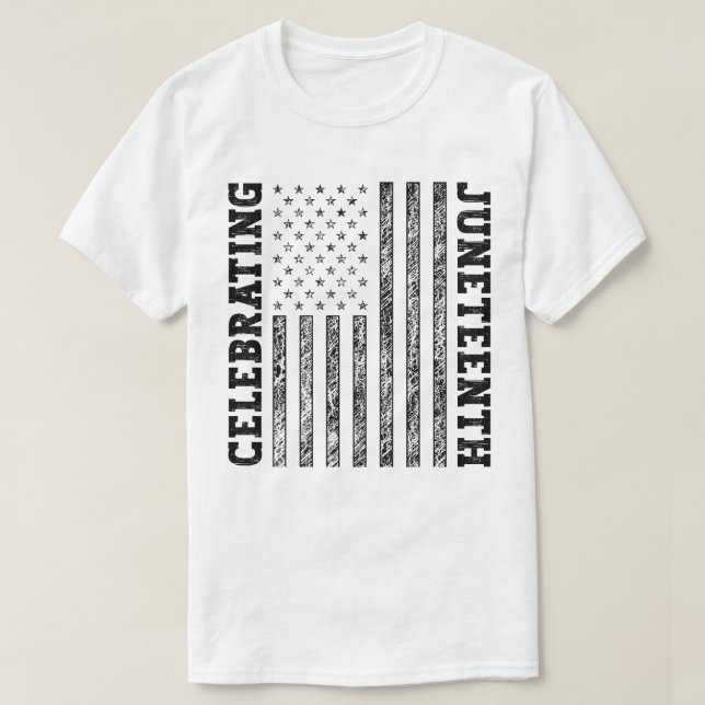 Högtidlighållande av den amerikanska Flagga vid ju T Shirt (Design framsida)