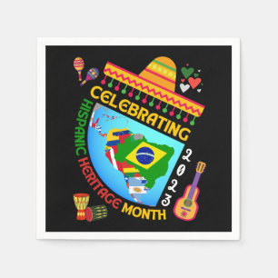Högtidlighållande av HISPANIC HERITAGE MÅNAD Pappersservett