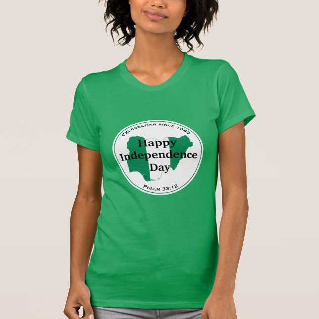 Högtidlighållande av NIGERIA OBEROENDE Nigerias Fl T Shirt (Framsida)