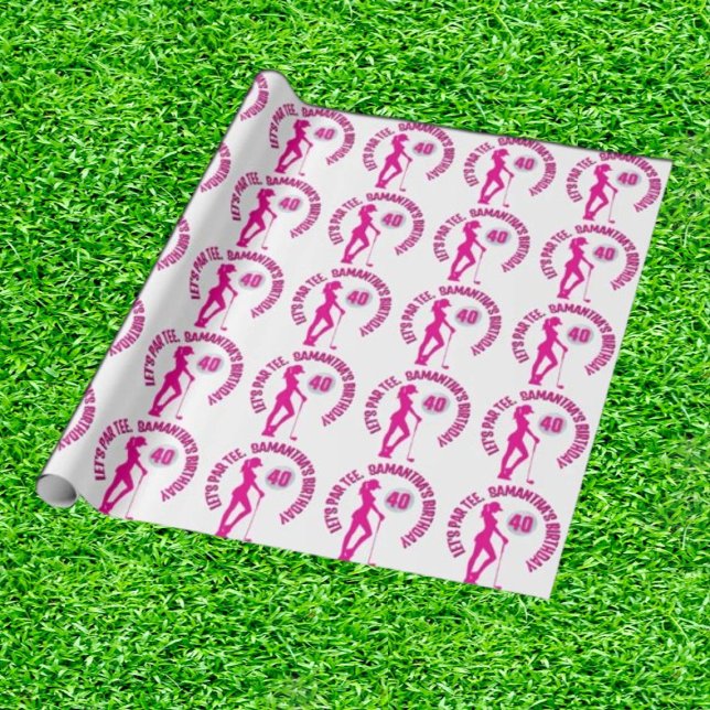 Högtidlighållande av Speciella födelsedag Rosa dam Presentpapper (Wrap your wishes in pink perfection!)