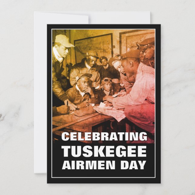 Högtidlighåller TUSKEGEE AIRMEN DAY Kort (Framsida)