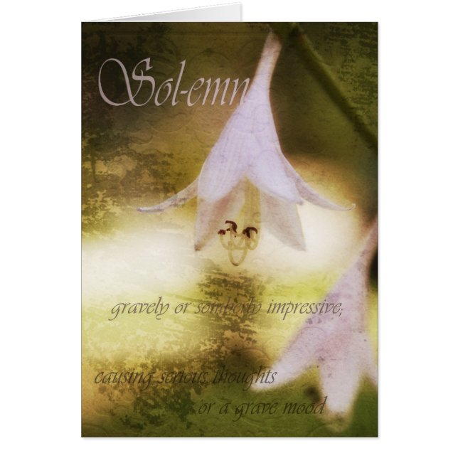 högtidligt hälsningskort (Framsidan)