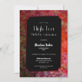 Högtidligt möte Röda och svarta högtea Inbjudningar