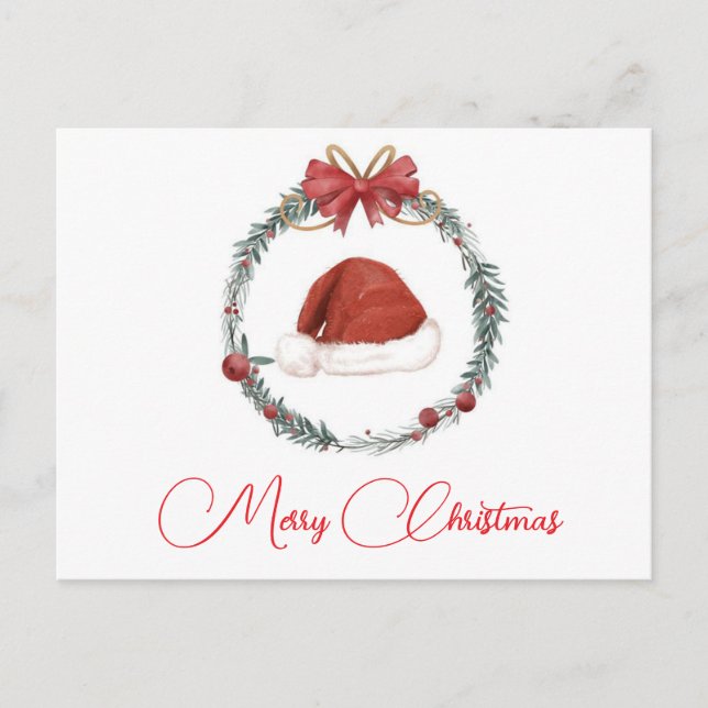 Högtidligt vykort, jultemat vykort (Framsida)