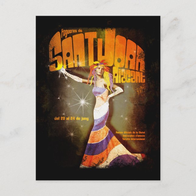 Hogueras de San Juan Alicante Vykort (Framsida)