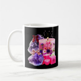 Högunderhållen Mystisk Rosa Kristall Ljusstake Mug Kaffemugg