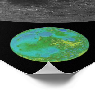 Högupplösande Måne Karta Poster