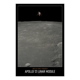Högupplöst Astronomi Apollo 12 Lunar Module Perfect Poster
