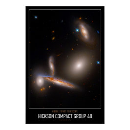 Högupplöst Astronomi Hickson Compact Group 40 Perfect Poster