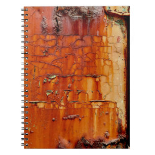 Högupplöst foto av en Crumbling Rusty Metall Anteckningsbok