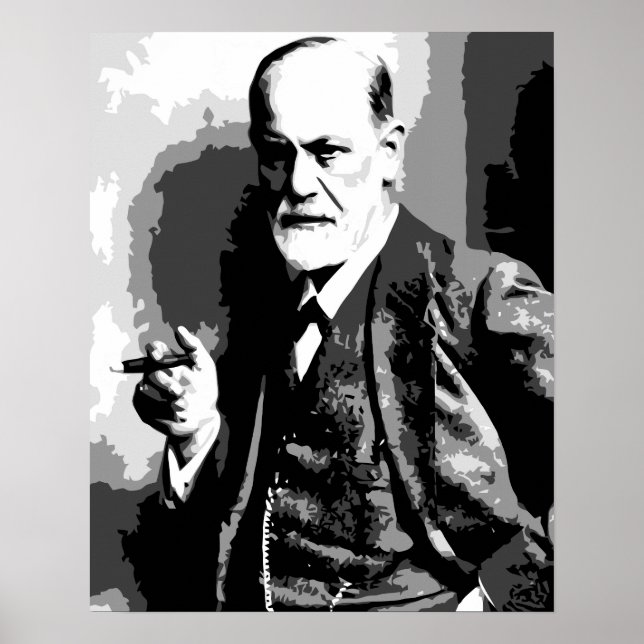 Högupplöst Sigmund Freud-vektorkonst Poster (Framsidan)