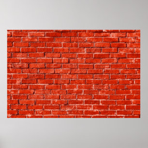 högupplöst, sömlös, rostfri tegelvägg struktur. poster