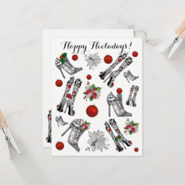 Högupplöst stiletto jul Shoes Greeting Card Inbjudningar