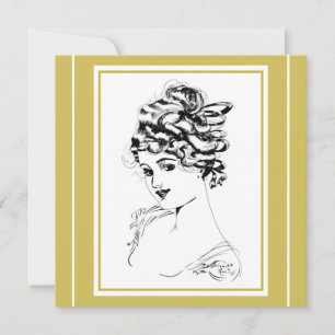 Högupplöst utskrift av Art nouveau Stil Porträtt D