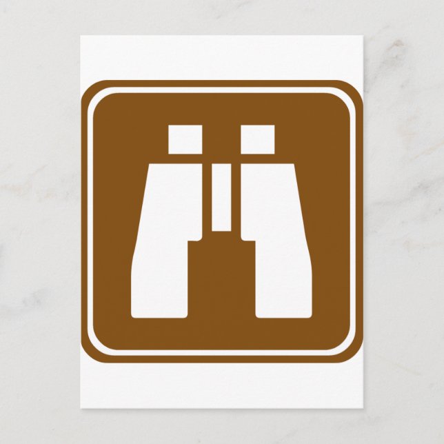 Högvägsskylt för fysisk överblick vykort (Framsida)