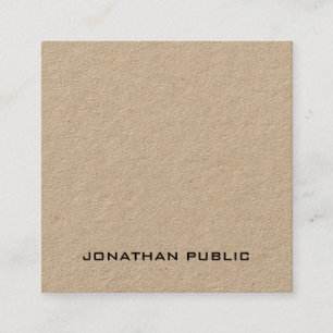 Högvärdig Kraft papper modern Minimalistpersonli Fyrkantigt Visitkort