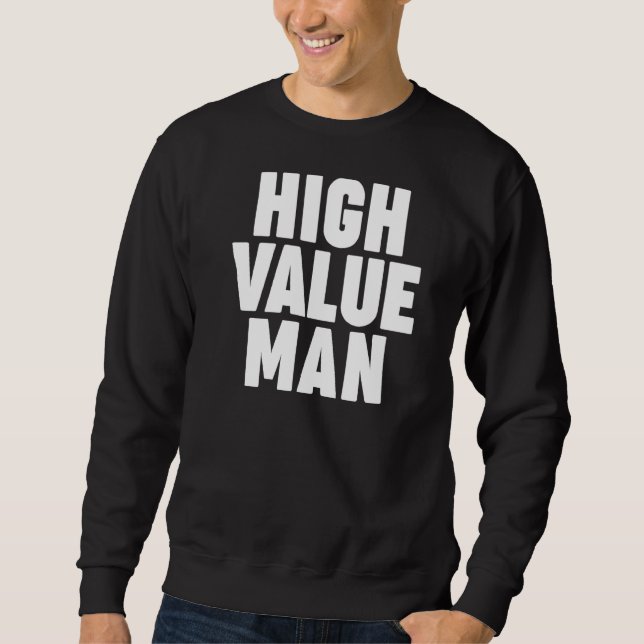 Högvärdig man lång ärmad tröja (Framsida)