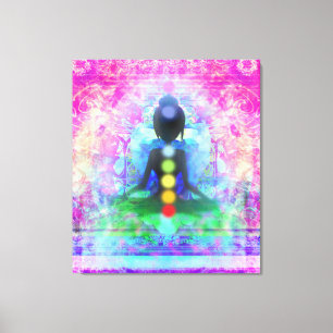 Högvärdig slågen in kanfas för meditationYoga Canvastryck