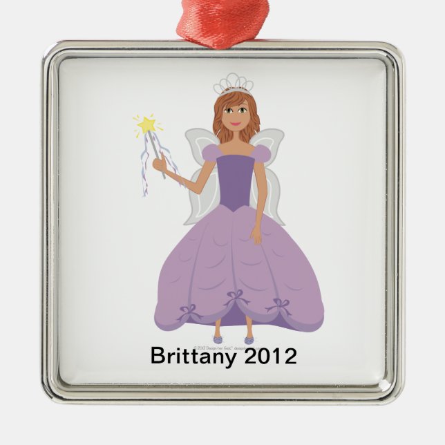 Högvärdiga DHG kvadrerar prydnad (2") Julgransprydnad Metall (Framsidan)