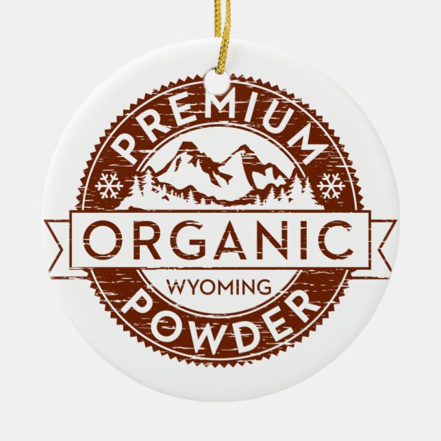 Högvärdiga organiska Wyoming pudrar Julgransprydnad Keramik (Framsidan)