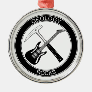 Högvärdiga stenar för rundaprydnadgeologi julgransprydnad metall