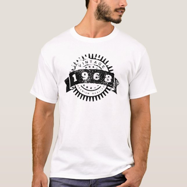 Högvärdigt kvalitets- för vintage 1968 tee (Framsida)