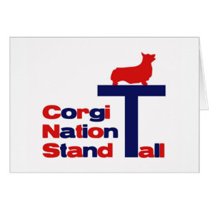 Högväxt Corginationstativ Hälsningskort