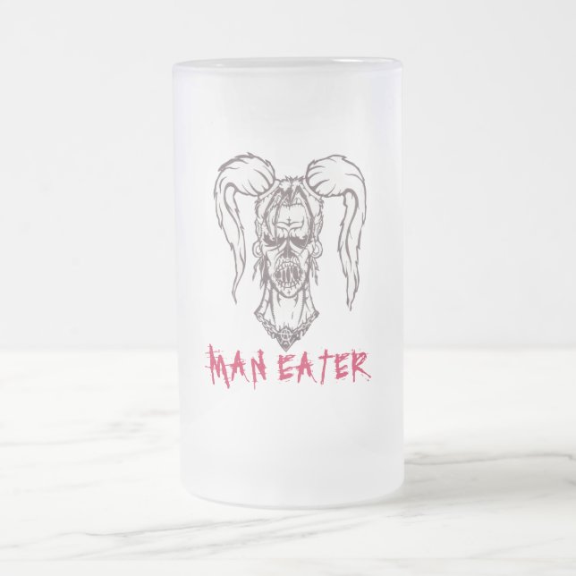 Högväxt frostad mugg för MANEATER (Center)