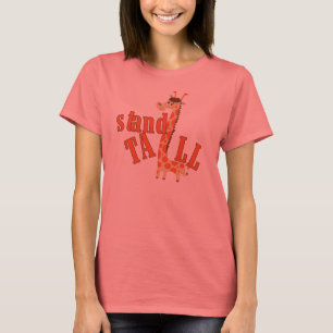 Högväxt giraffstativ tee shirt